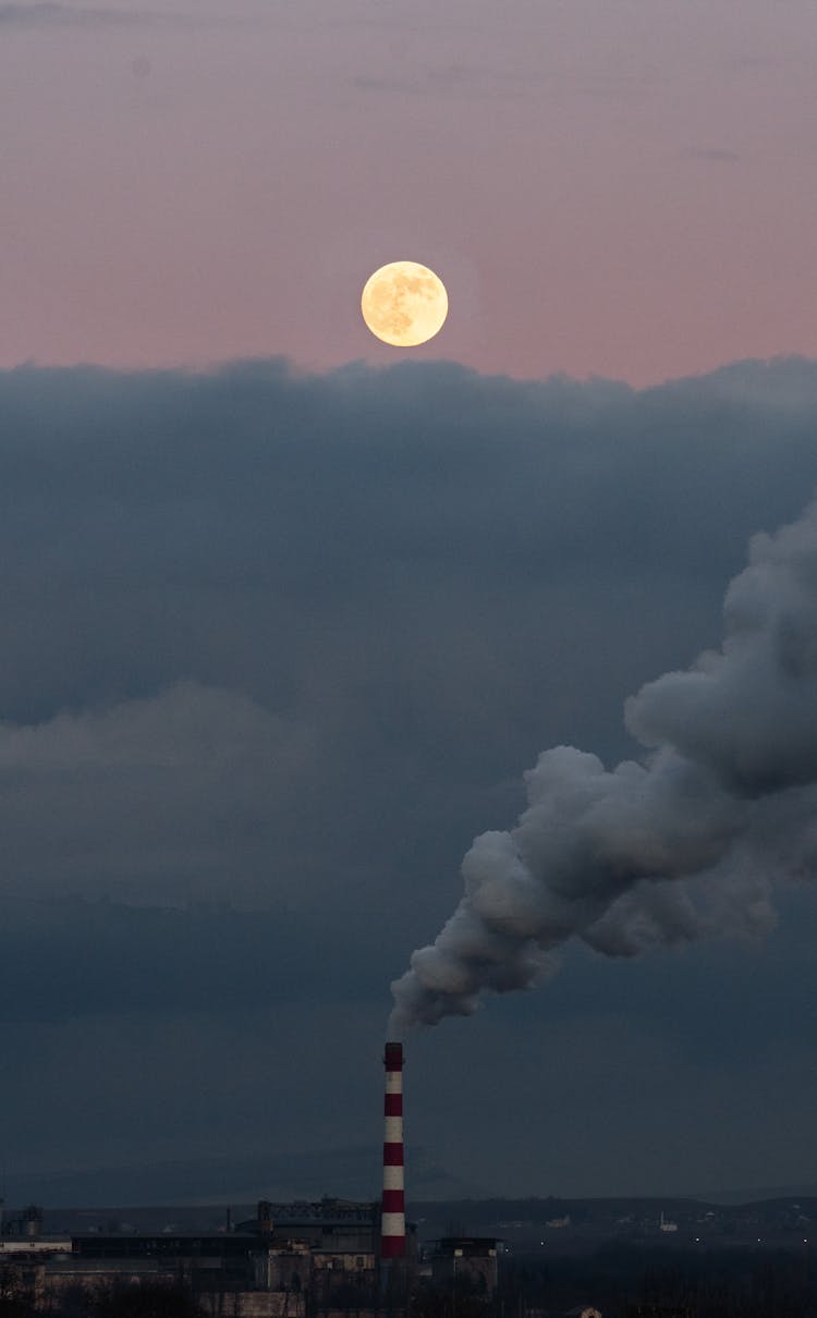 Smoke Coming Out Of A Smokestack 