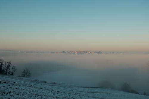 Photos gratuites de brouillard, coucher de soleil, couvrant