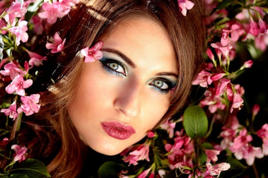 Woman Wearing Red Lipstick