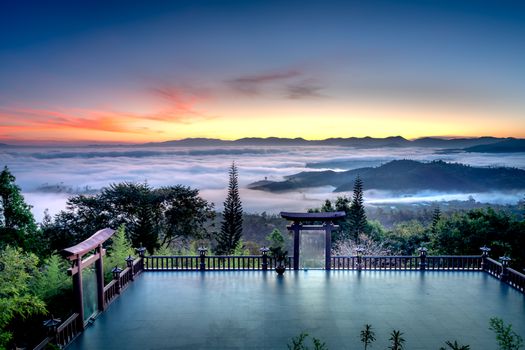 
A Hilltop Buddhist Temple in Vietnam