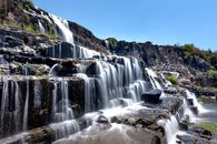 Waterfalls Under the Blue Sky