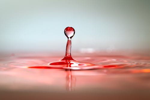 Free Close-up of a Water Droplet Making a Ripple Stock Photo