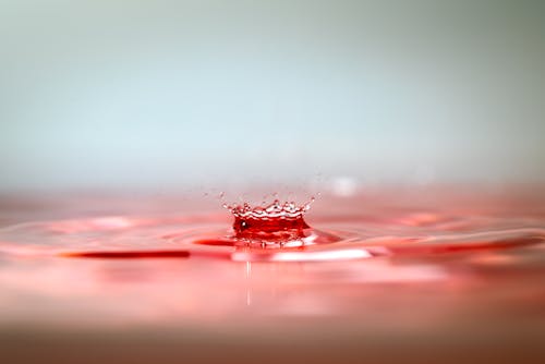 Close-up of a Water Droplet Making a Splash