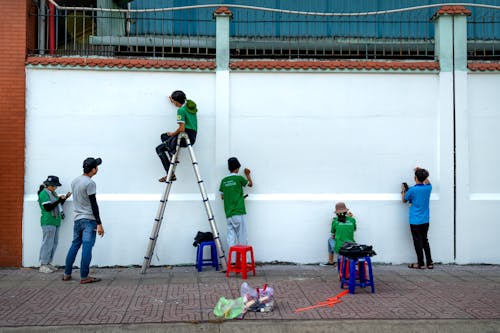 Group of Artists on Street