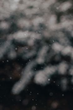 Captivating blurred snowfall capturing a serene winter moment in İstanbul.