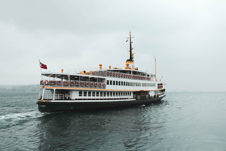 A Turkey Ship Cruising In The Sea