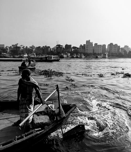 シティ, ボート, 川の無料の写真素材