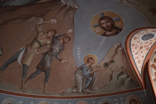 Free Fresco in Orthodox Church  Stock Photo