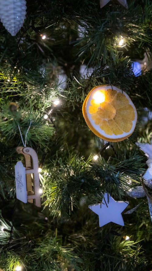 Ornaments Hanging on the Christmas Tree 