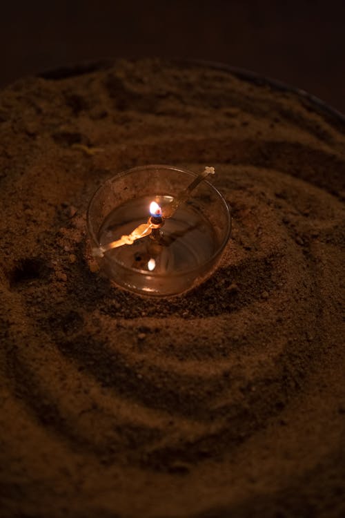 Free Close Up Shot of a Burning Candle Stock Photo