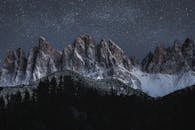 Stars on Sky over Mountains