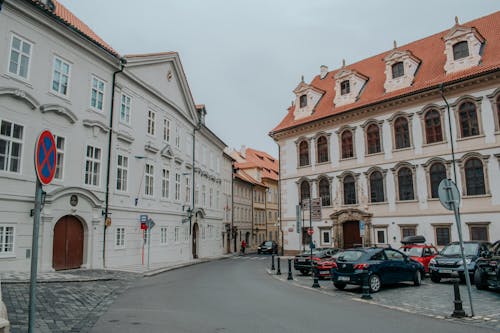 Roadway between Old Buildings 