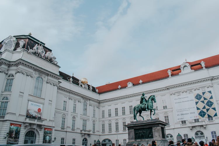 Statue Of Holy Roman Emperor Joseph II In Front Of The Hofburg Palace In Vienna, Austria