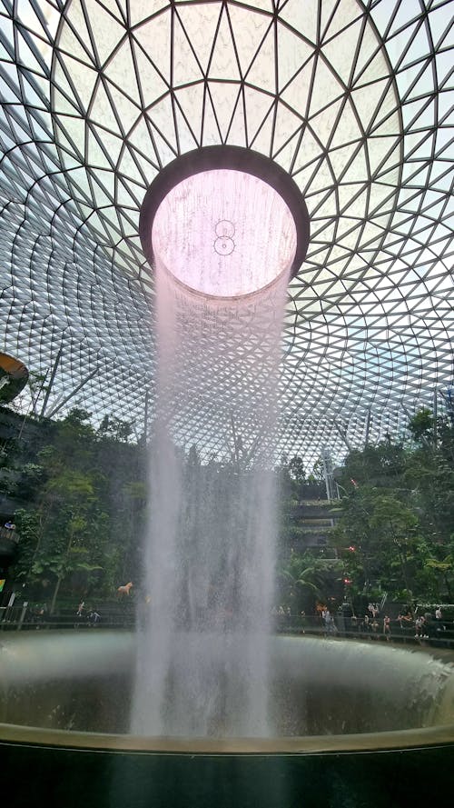 Rain Vortex in the Jewel Changi Airport, Singapore