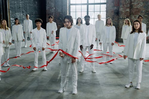 A Group of People Wearing White Clothes