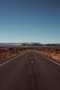 Empty Road in Desert Landscape