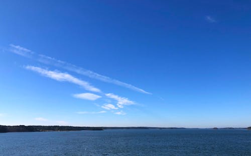 Free stock photo of blue lake, blue sky