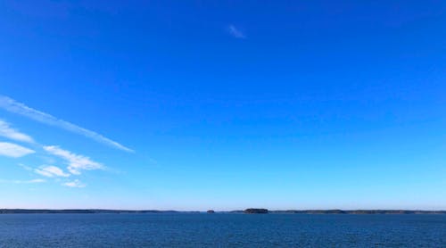 Free stock photo of blue lake, blue sky