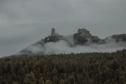Free Rock Formation covered in Fog  Stock Photo