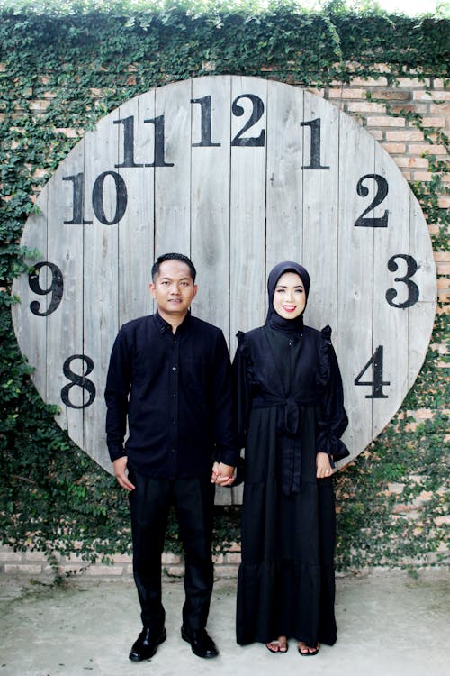 Couple Wearing Black Clothes