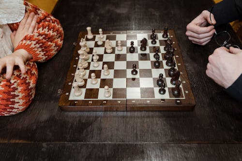 無料 チェス, チェスの駒, ハイアングルショットの無料の写真素材 写真素材