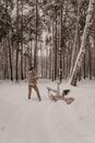 A Woman Falling from the Sled
