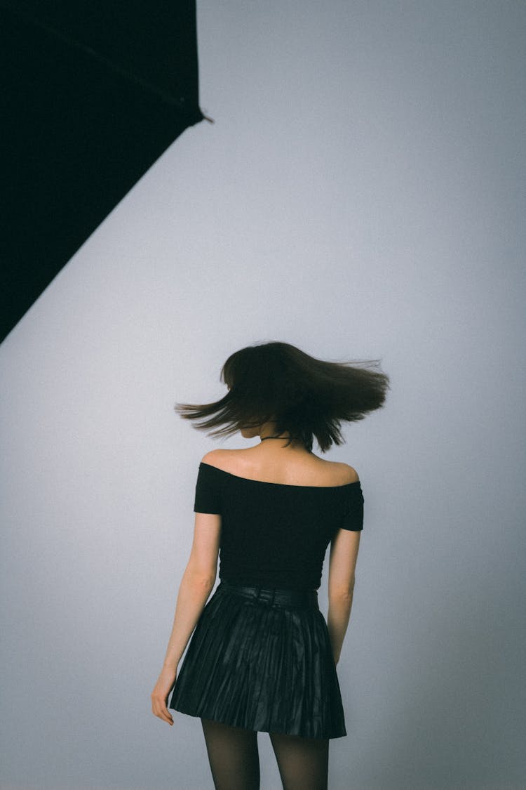 Woman Tossing Hair Around