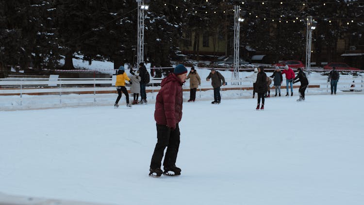 People On Skating Rink 