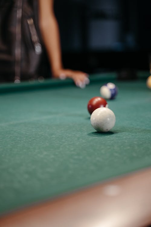 Close-Up Shot of Billiard Balls