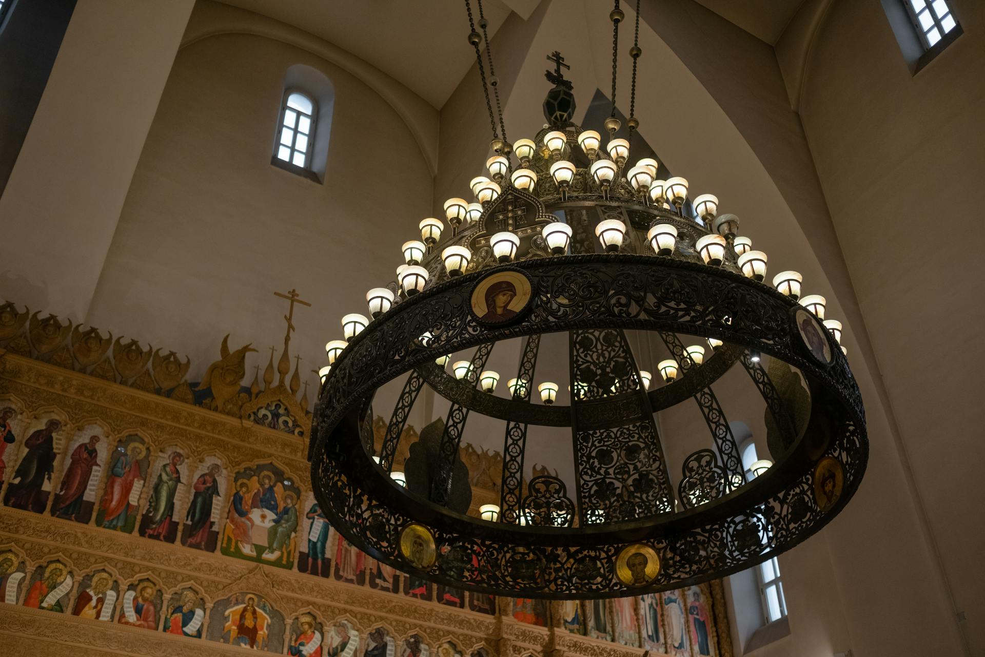 Chandelier in Orthodox Church