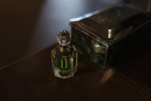 Close-up of Bottle of Holy Water and Silver Case in Orthodox Church