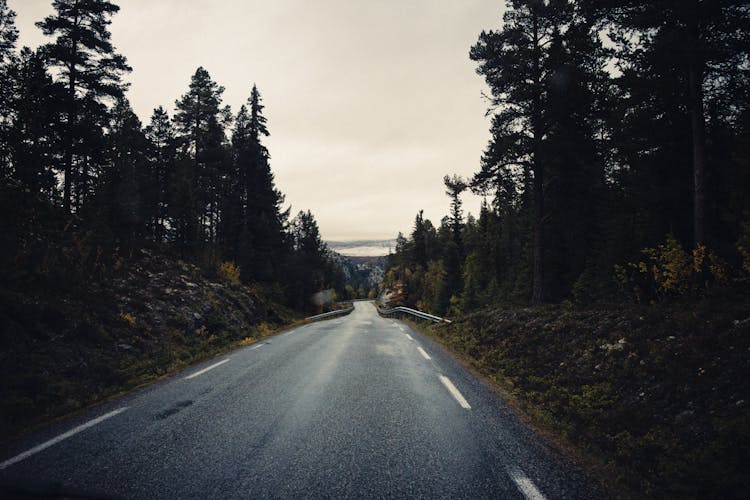 An Empty Road In A Countryside