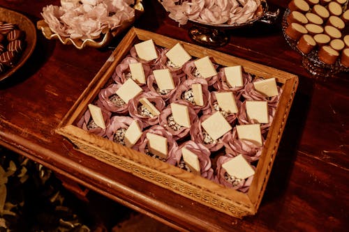 お菓子, チョコレート, ハイアングルショットの無料の写真素材