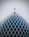 Blue and White Dome Building