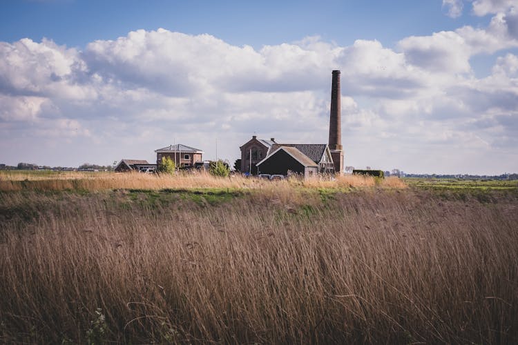 Houses And Chimney In Countryside