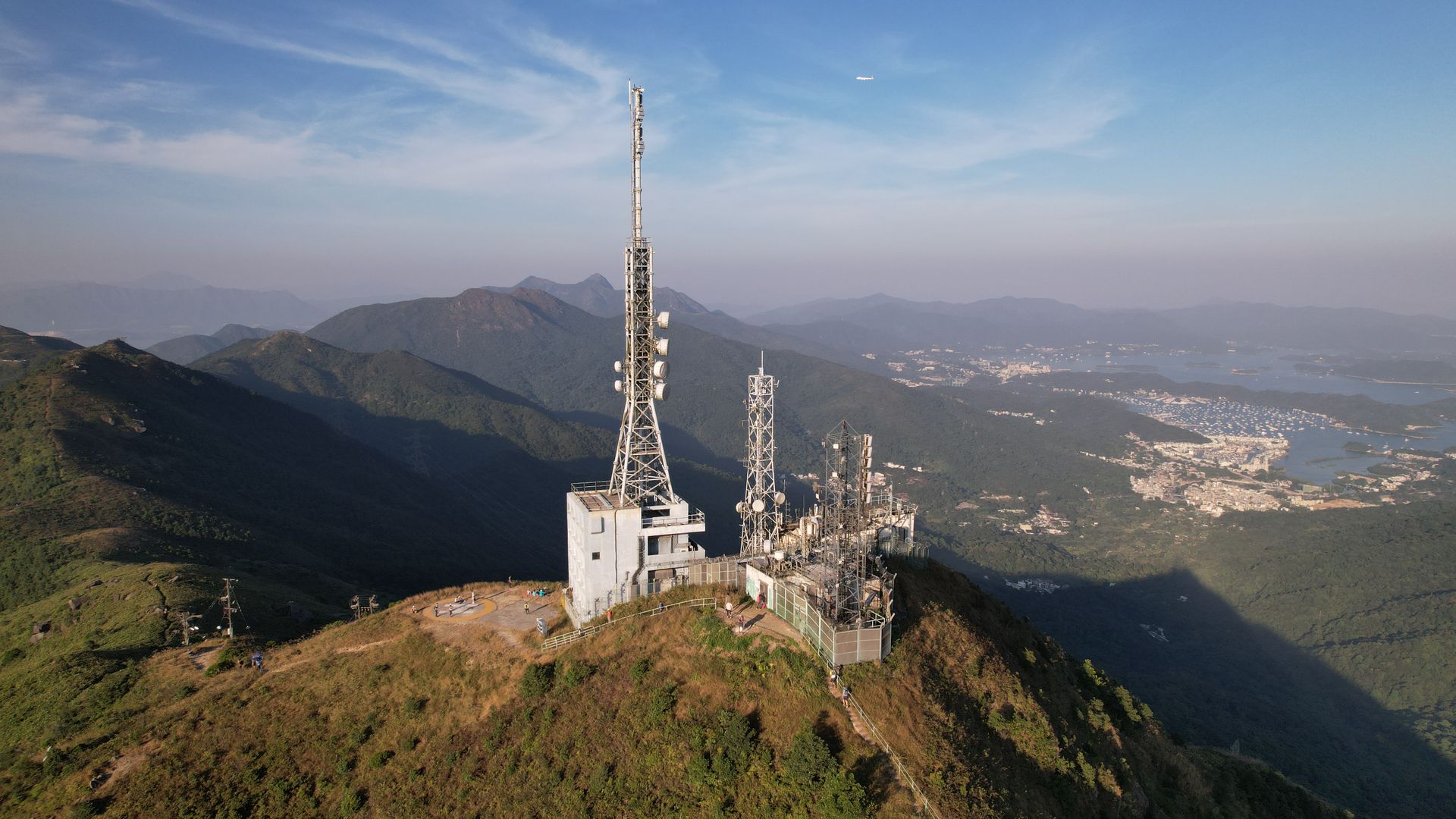 Infrastructure on Hills over Town
