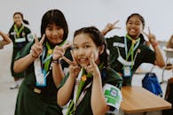 Happy Girl Scout Pupils