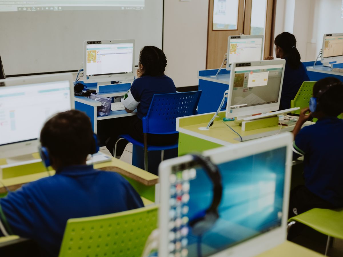 The main lab during a class