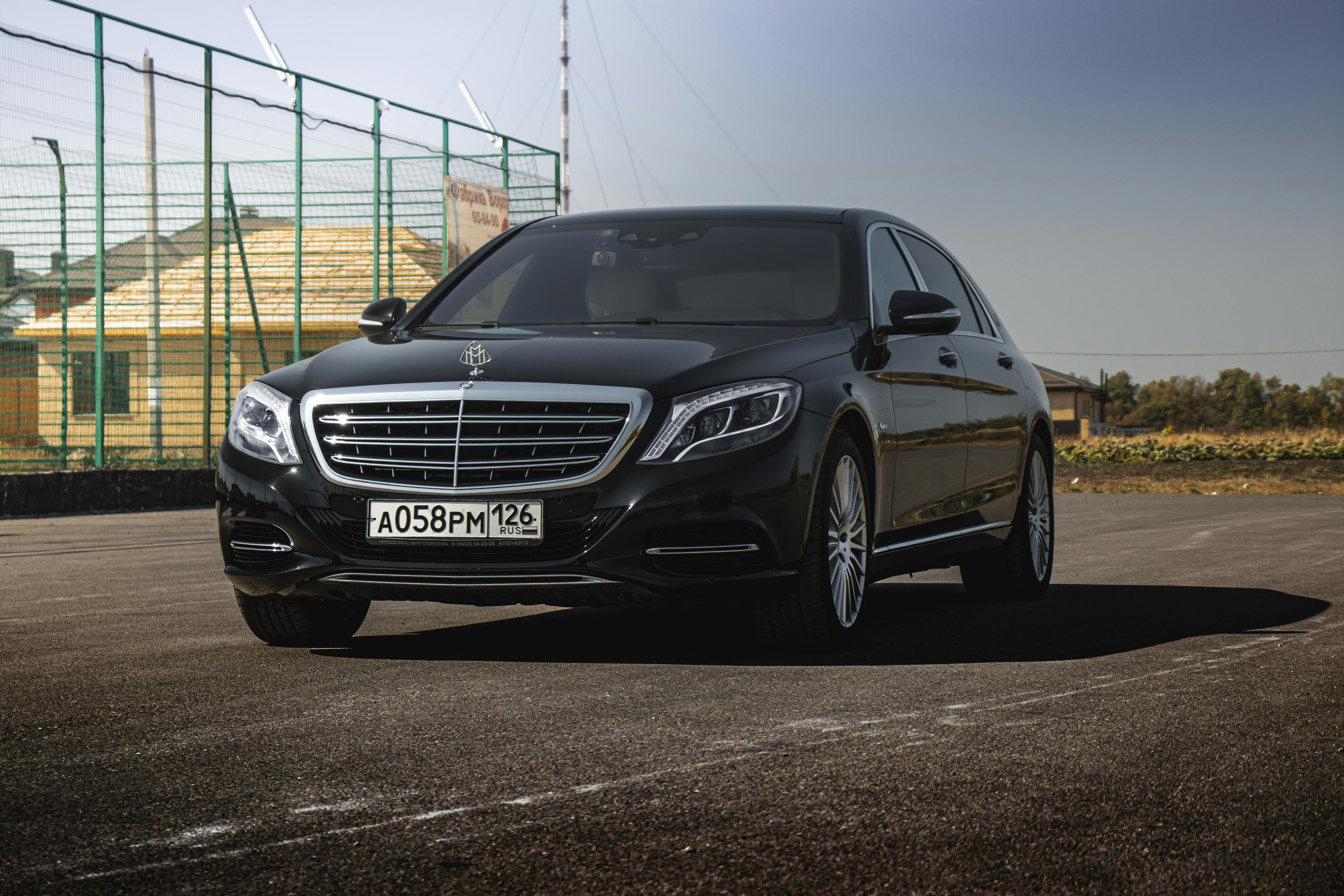 A Black Mercedes Benz C Class on a Road · Free Stock Photo A Black Mercedes Benz C Class on a Road · Free Stock Photo