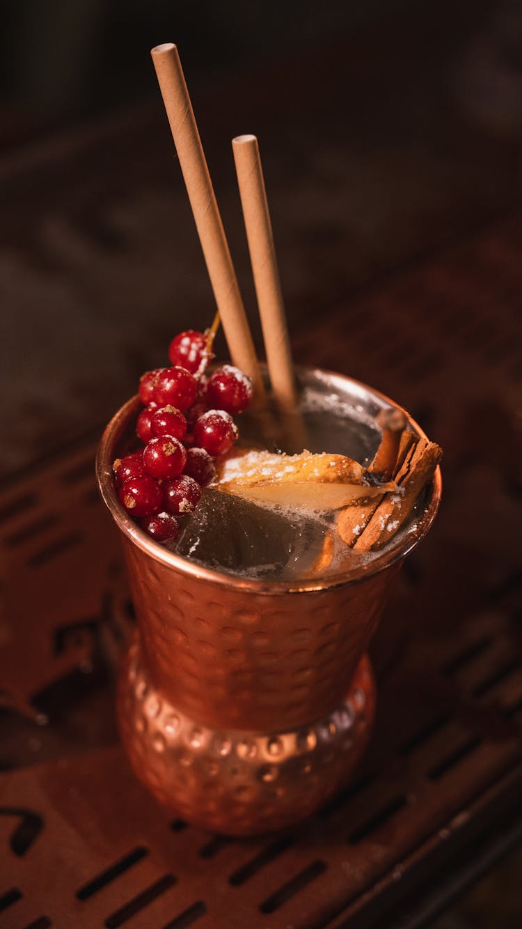 Close-Up Shot Of A Cup Of Cocktail