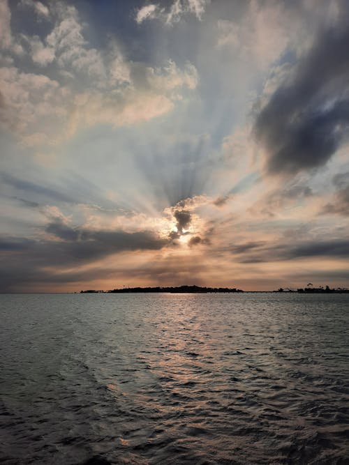 Scenic View of Sea during Sunset