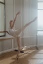 Ballerina Doing Ballet Arabesque Move