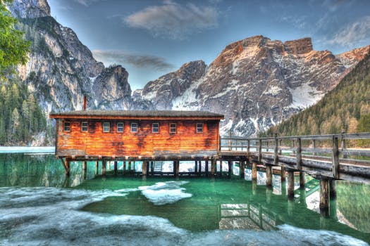 Brown Wooden House Near Mountain