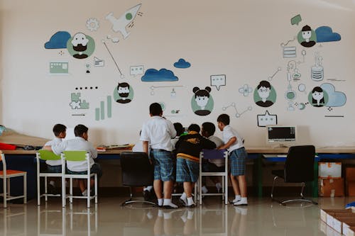 Students Learning in School Computer Lab