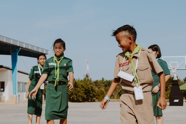 Scouts On Basketball Court