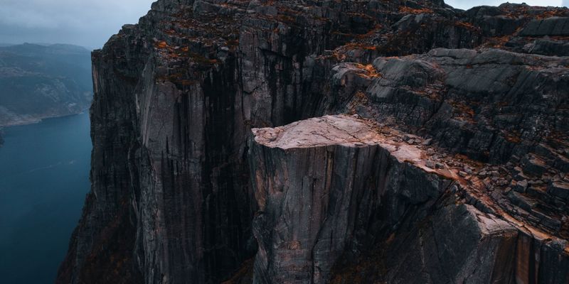 El acantilado de Preikestolen, en Noruega