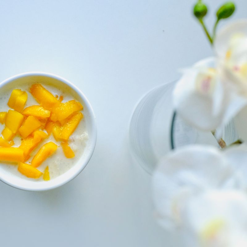 Roasted Pineapple-Coconut Yogurt with Macadamia Nut Brittle Granola