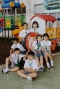 Portrait of Girls and Boys in School Uniforms
