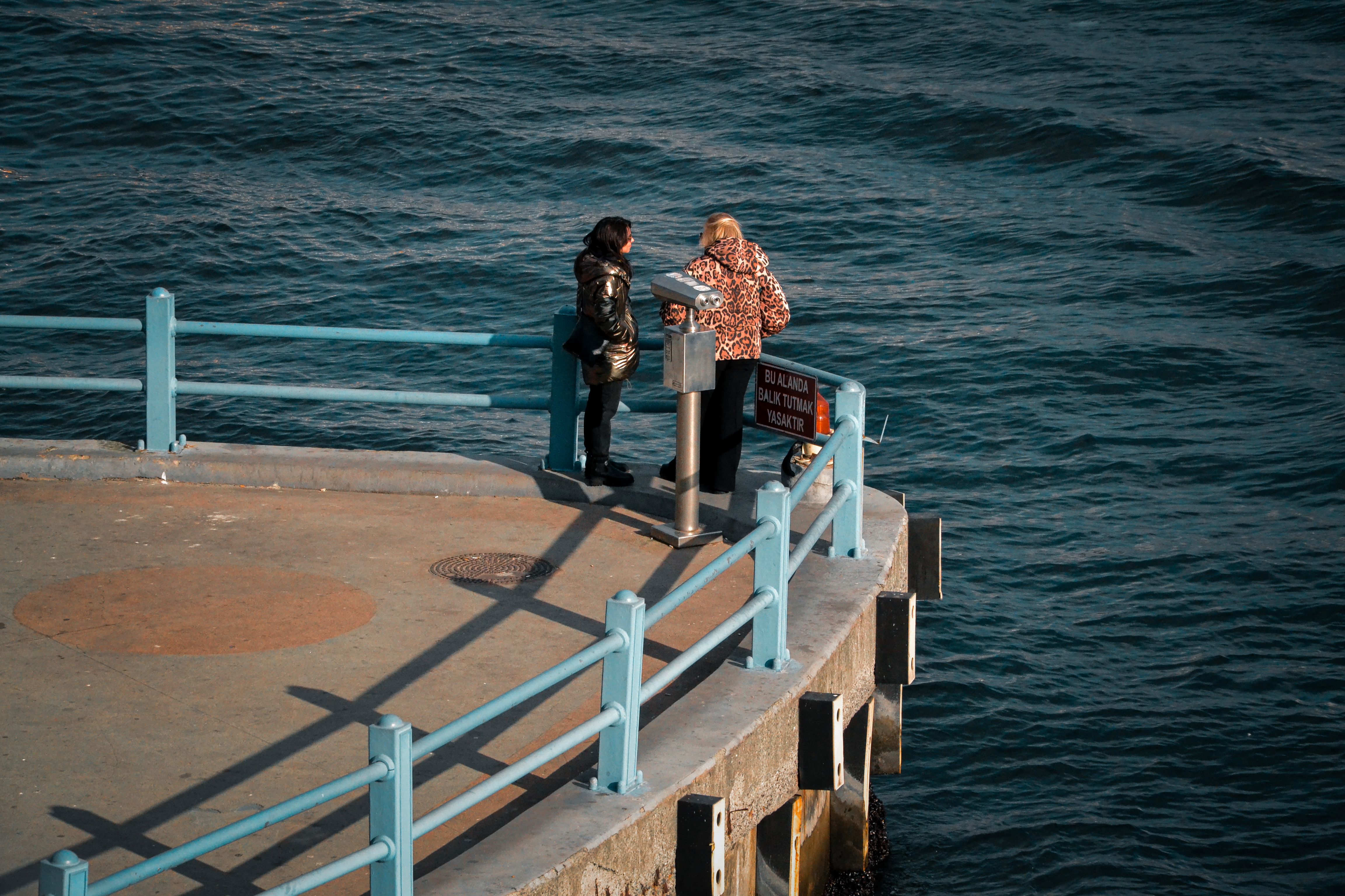 People Standing Next to Metal Railings Near Body of Water · Free Stock ...