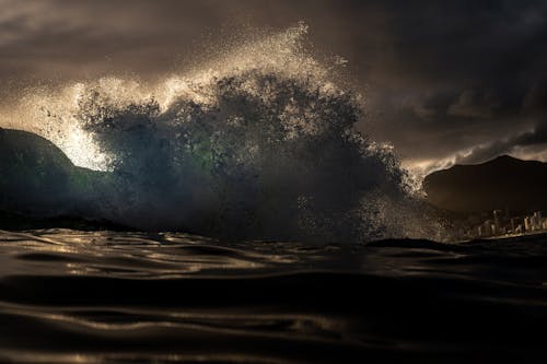 Waves Crashing on a Shore